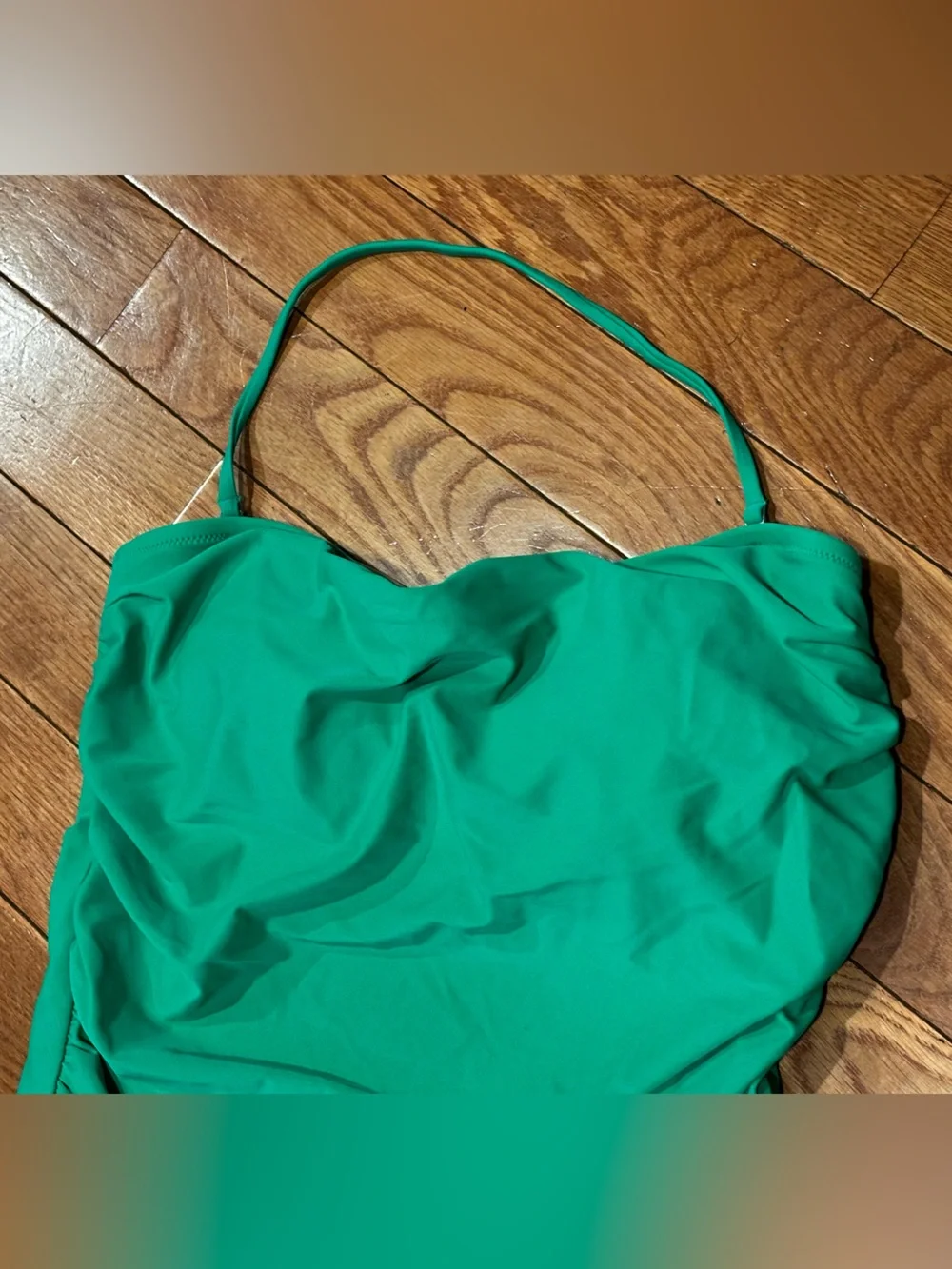 J. Crew Emerald Green Ruched womens xl One-Piece Swimsuit